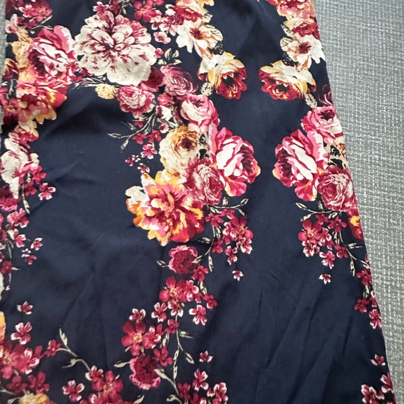 Band of Gypsies Floral Jumpsuit Women’s Small Wide Leg Elastic Back Boho - Picture 12 of 14